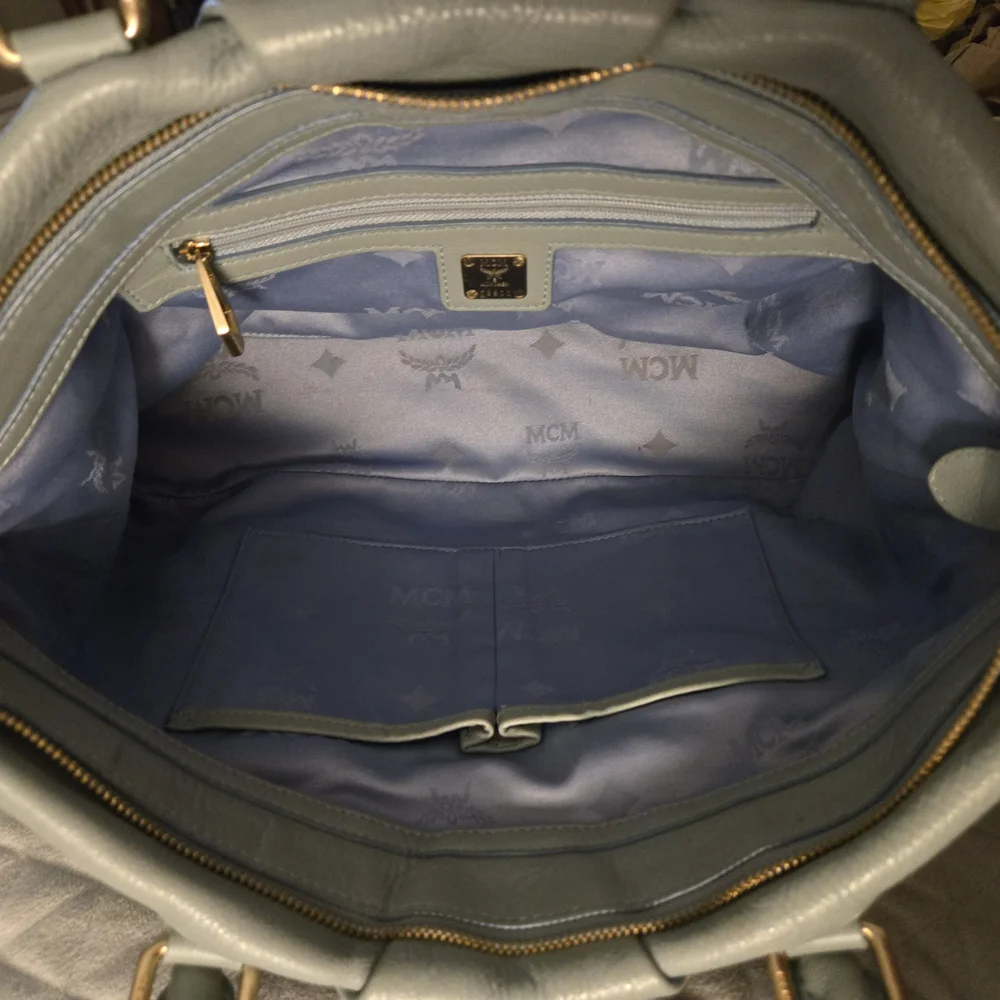 MCM Blue Leather Women's Bag - Picture 11 of 14